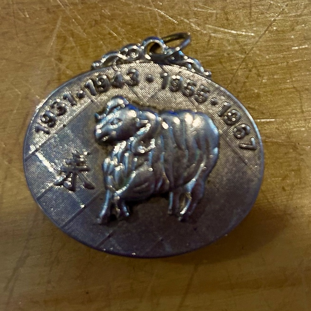 Vintage Chinese Zodiac stainless steel pendant